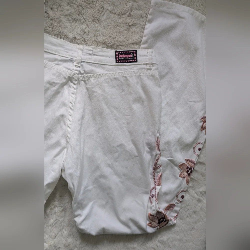 Bubblegum Y2K Embroidered Flare Leg Jeans - Picture 9 of 16